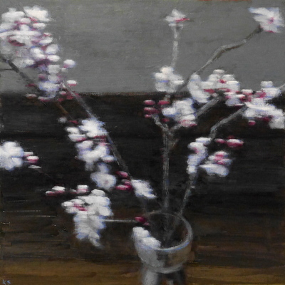 Blossom, blur, 2014  35 x 35 cm  Oil on panel  SOLD