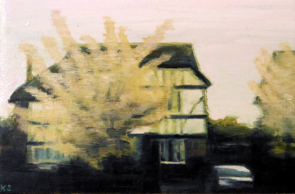 Dwelling 2, 2014  13 x 20 cm  Oil on wood  SOLD