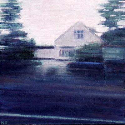 After {3), 2015  21 x 21 cm  Oil on board  SOLD