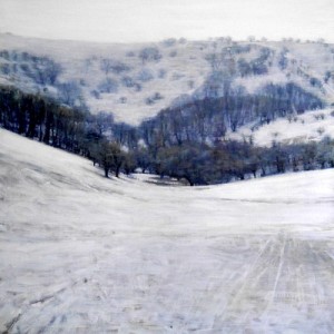 Downs (snow), 90 x 90 cm, oil on panel SOLD