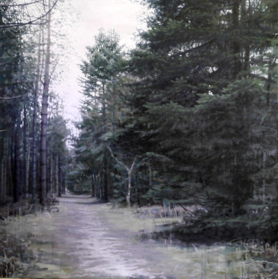 Forest 2, 2018  100 x 100 cm  Oil on panel SOLD