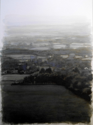 Landscape 5, 2020  Ink on paper  29 x 20cm  SOLD
